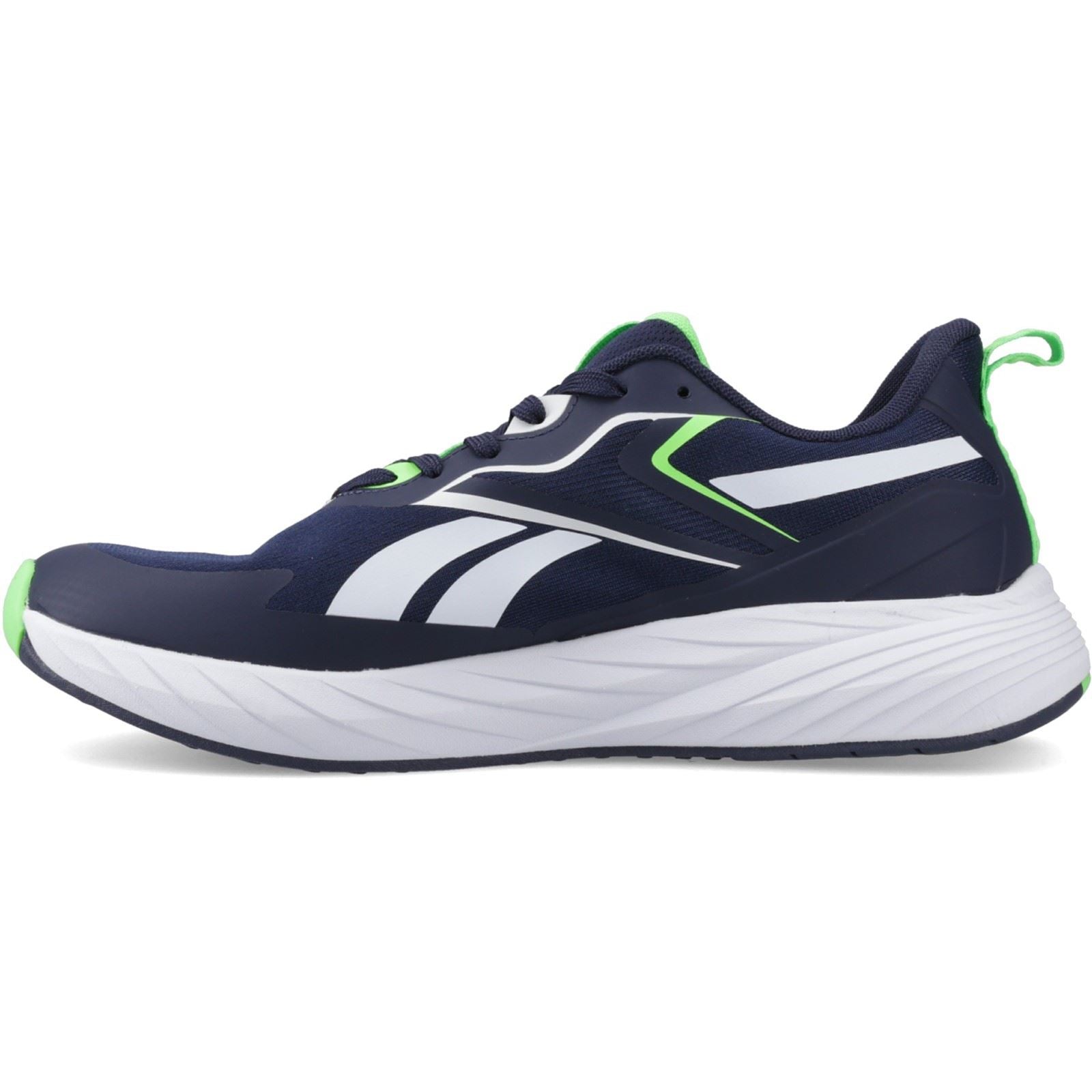 Reebok Verse Trainer Baskets Verse En Textile Pour Hommes En Navy/Vert Citron