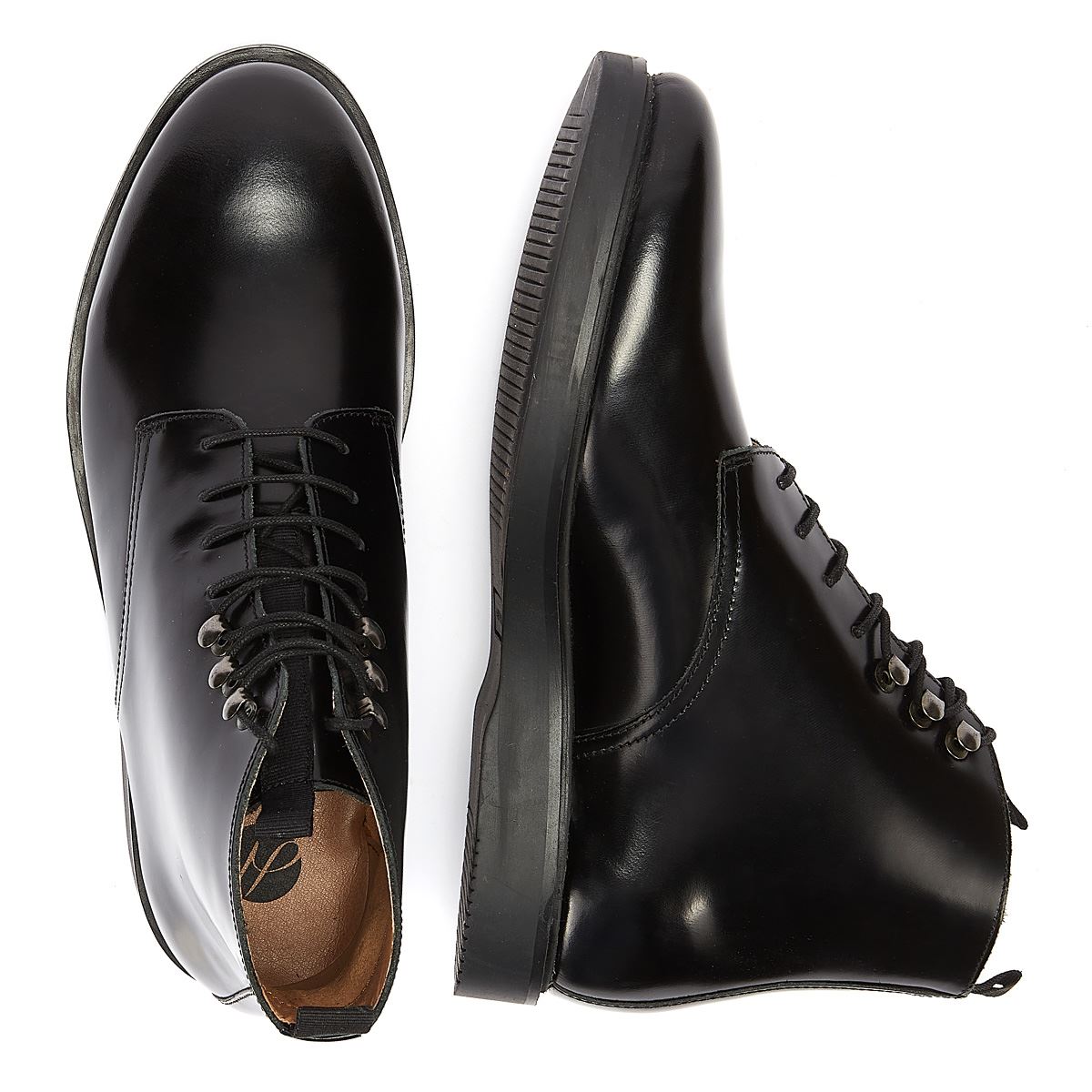 H By Hudson Battle Hi Shine Men's Black Boot