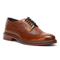 Ben Sherman Archie Brogue Chaussures En Cuir Marron À Lacets Pour Homme