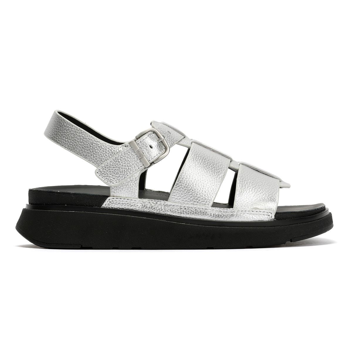 FitFlop GEN-FF Fisherman Sandales En Cuir Pour Femmes Argentées
