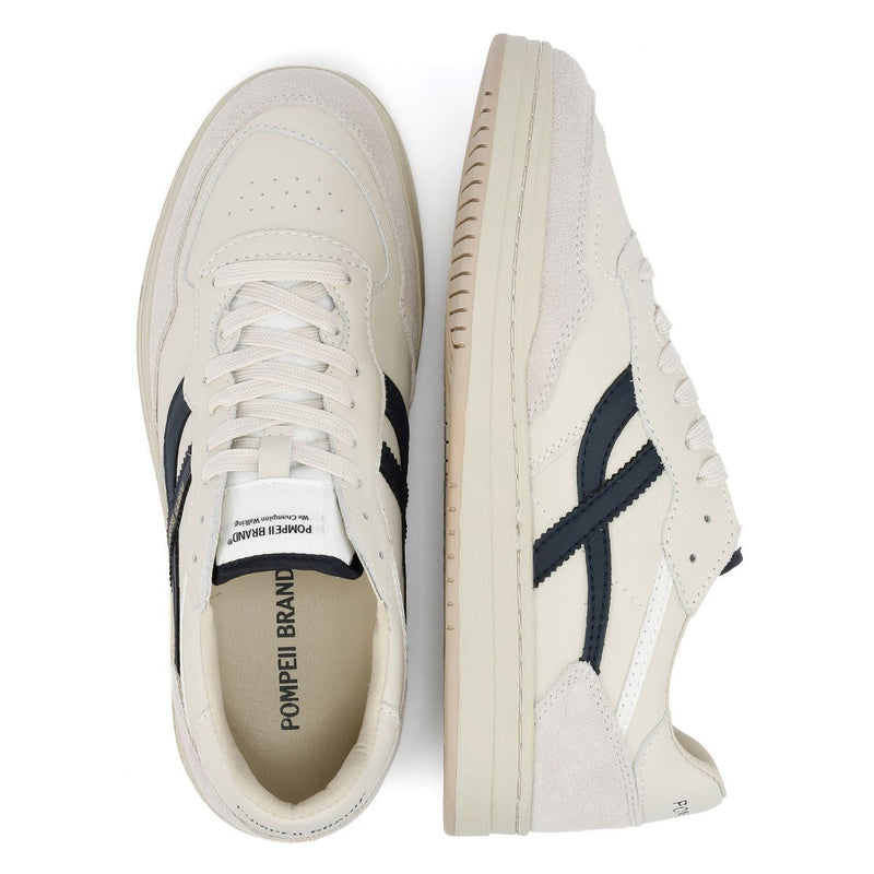 Pompeii Elan Baskets Blanches En Cuir Pour Hommes