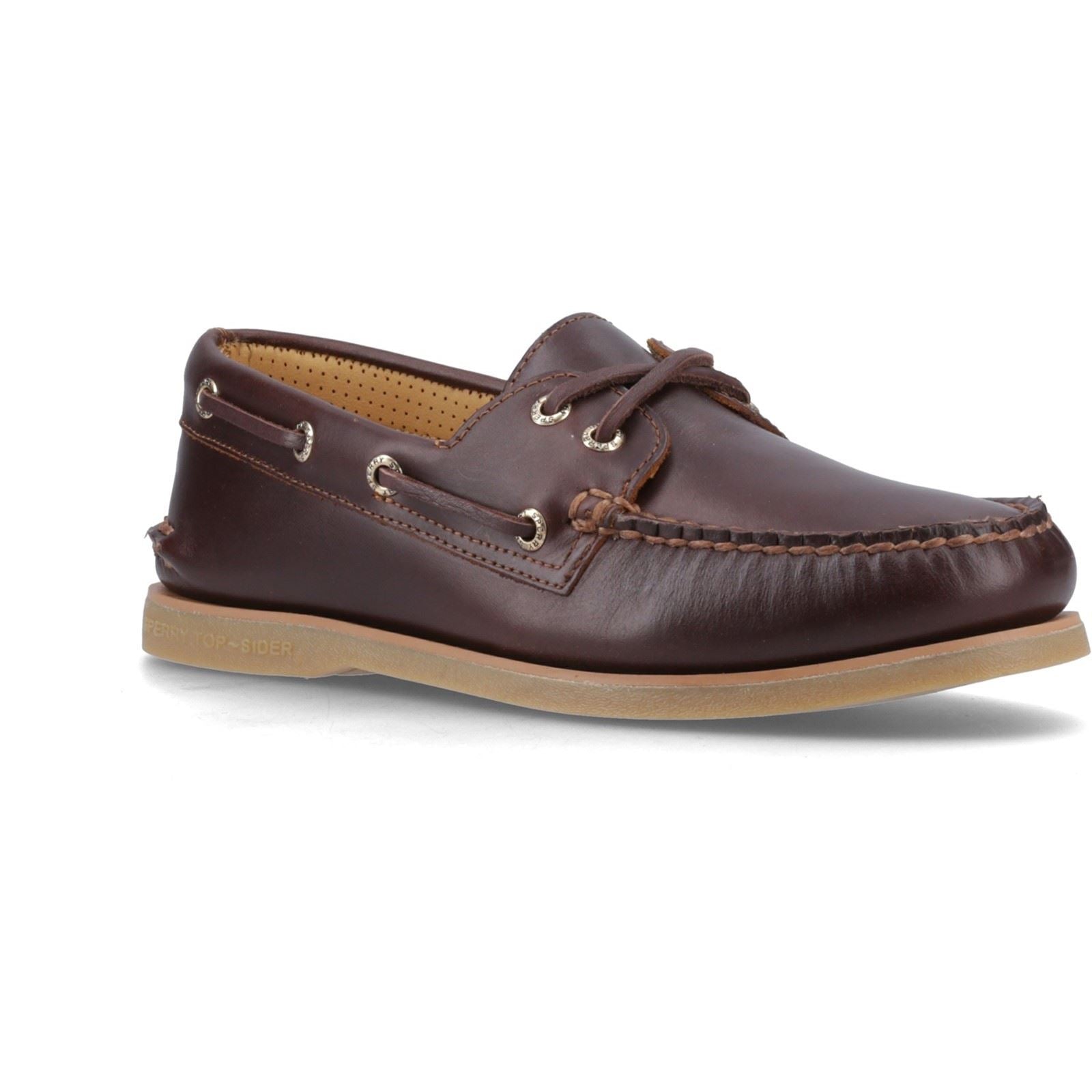 Sperry Authentic Gold Cup Chaussures De Bateau En Cuir Marron Pour Homme