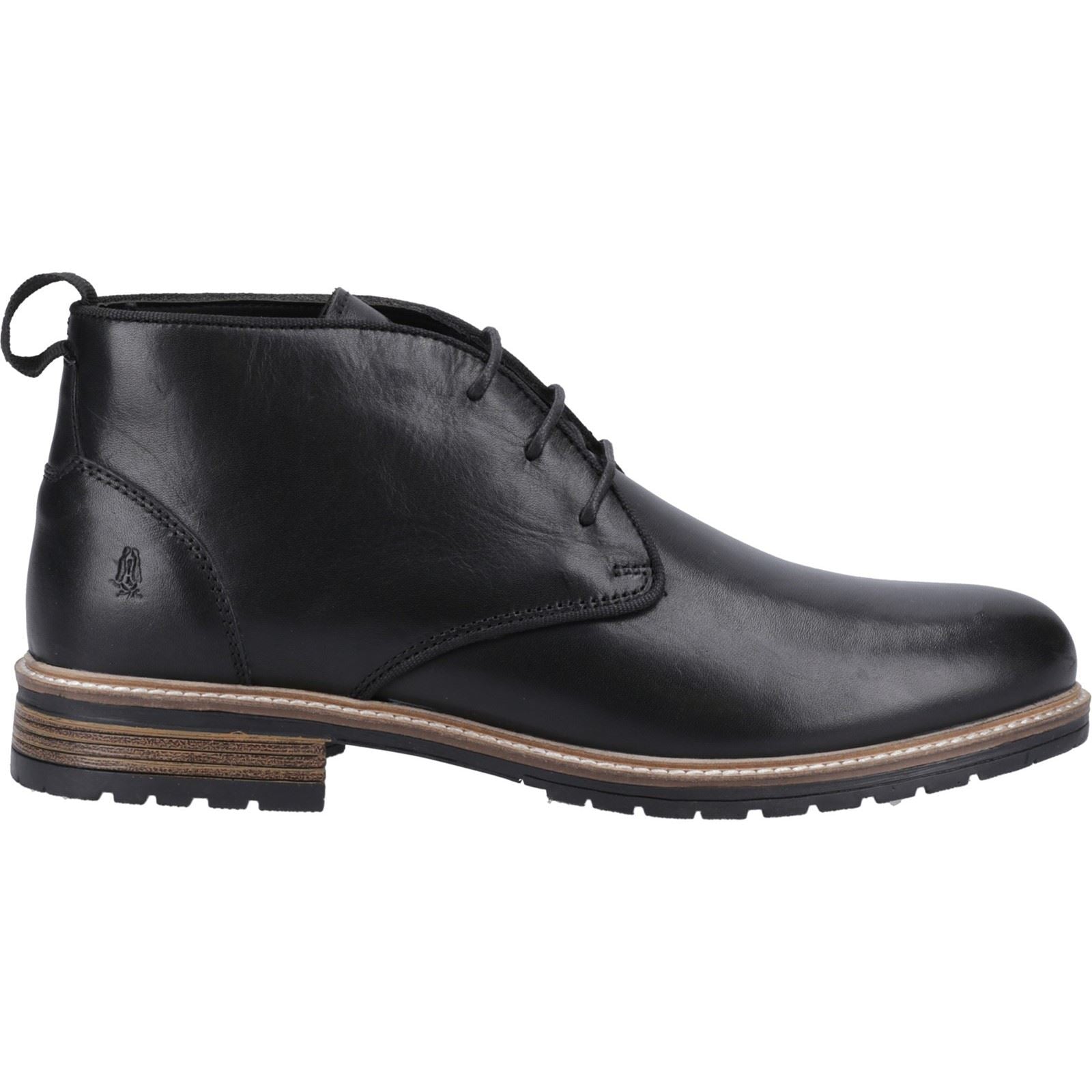 Hush Puppies Ricky Bottes Noires Pour Hommes En Cuir À La Cheville
