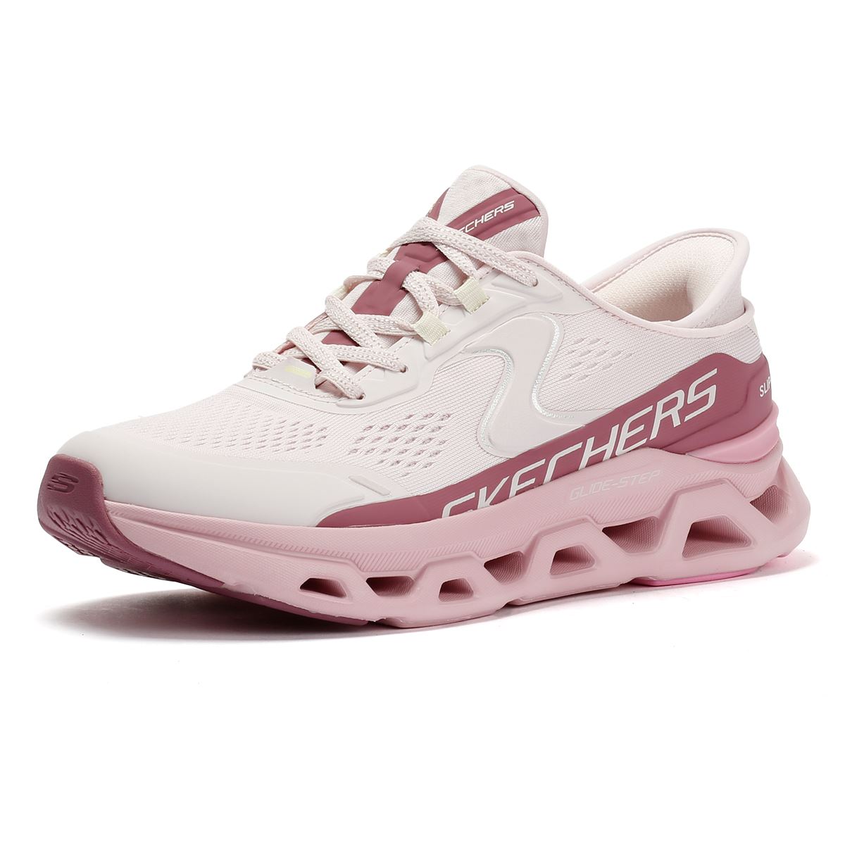 Skechers Slip-Ins Glide Step Altus Baskets En Maille Pour Femmes En Rose