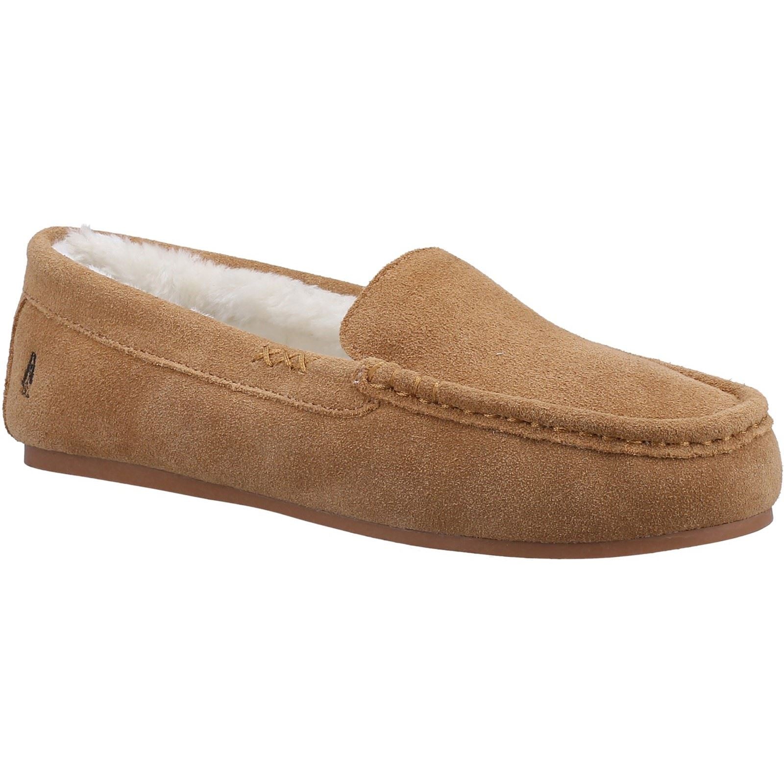 Hush Puppies Annie Mocassin Chaussons En Daim Pour Femmes Couleur Beige