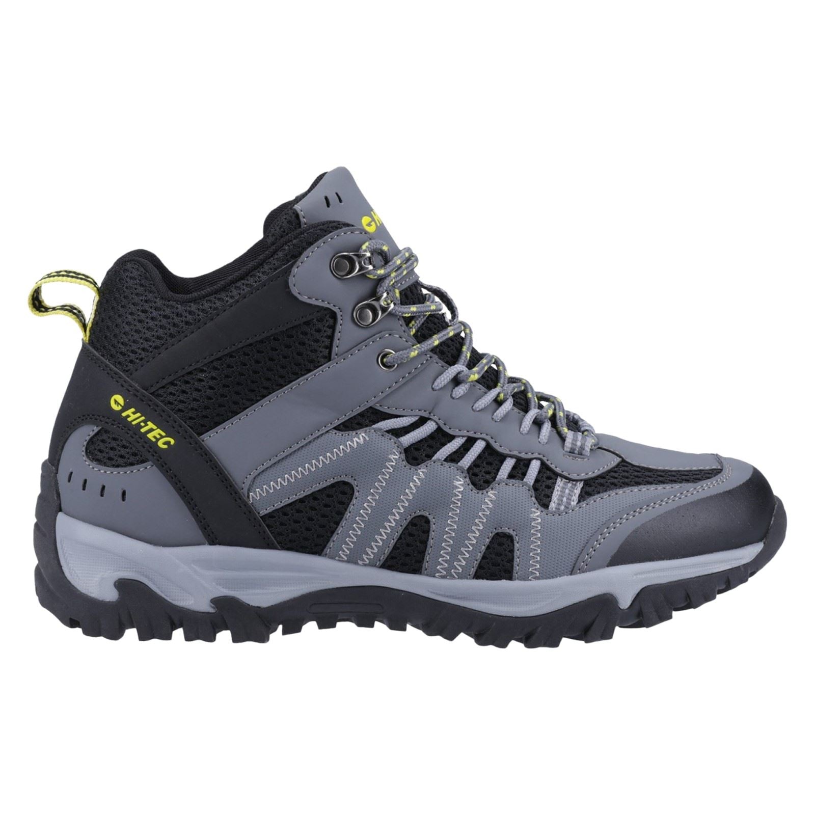 Hi-Tec Jaguar Mid Chaussures De Randonnée Pour Homme En Polyester Gris/noir/citron