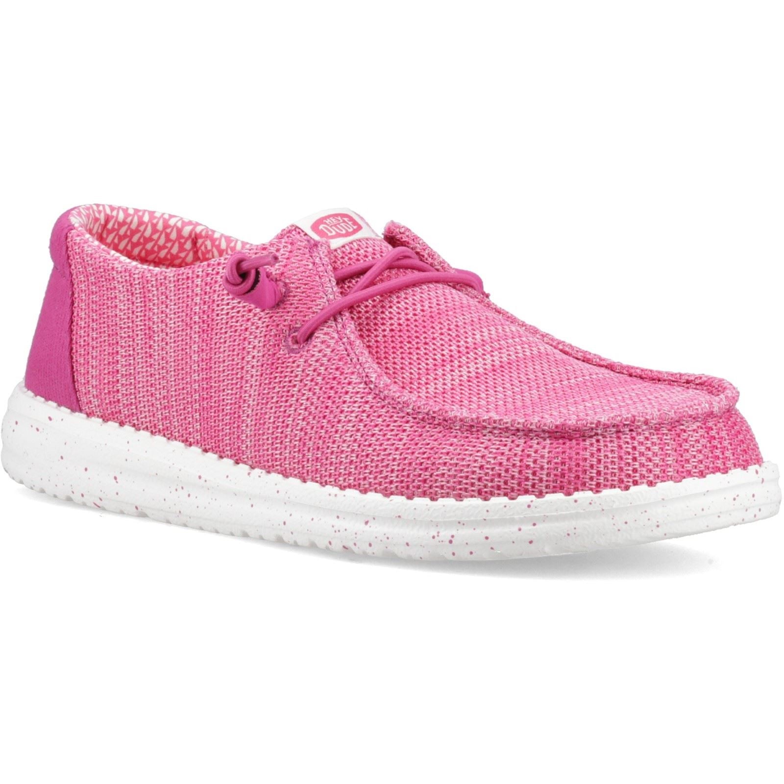 HEYDUDE Wendy Stretch Sox Mocassins En Polyester Pour Femmes En Fuchsia