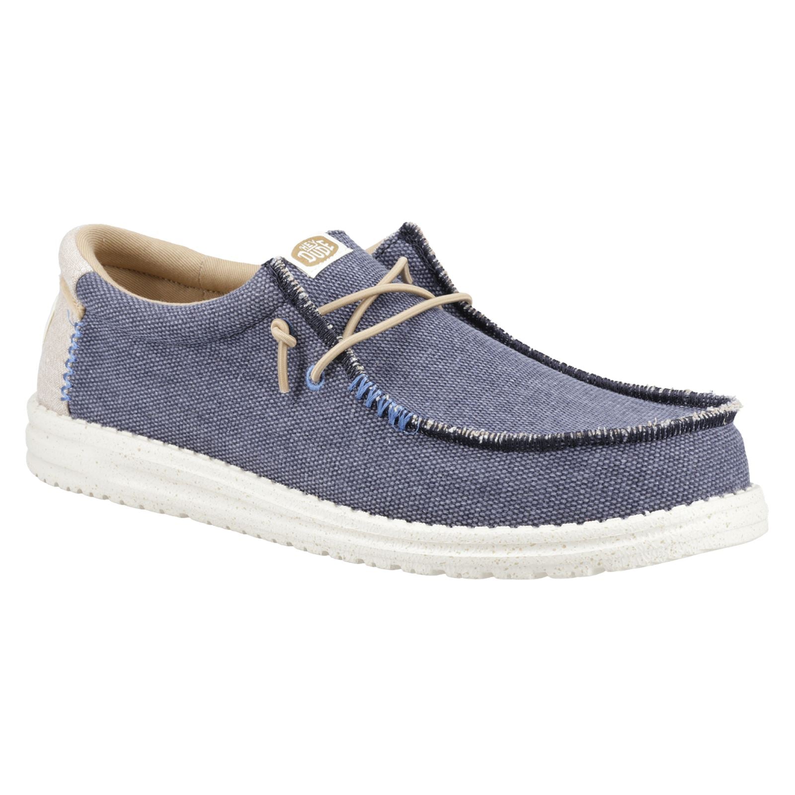 HEYDUDE Wally Coastline Chaussures Bateau En Tissu Pour Homme, Bleu Marine