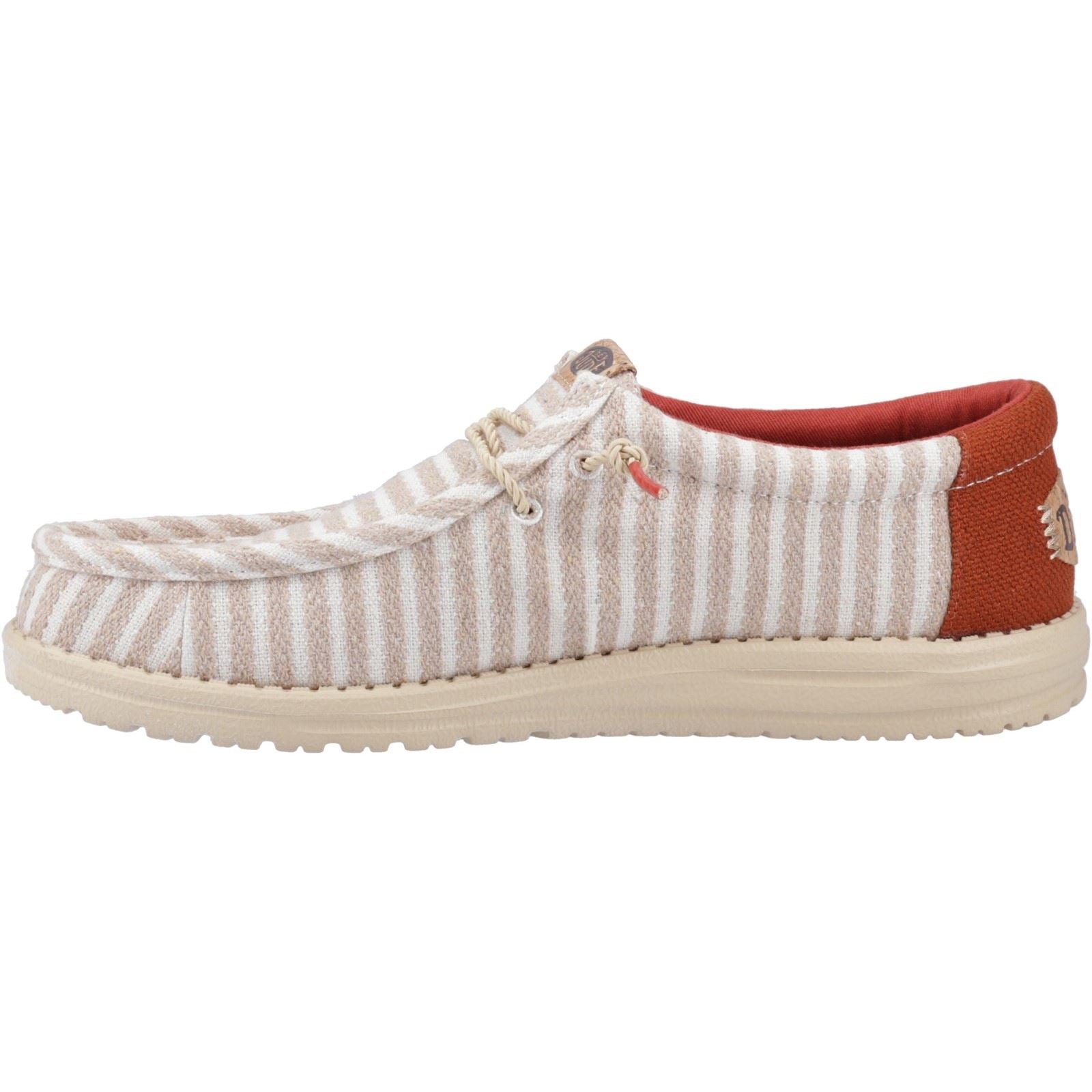 HEYDUDE Wally Resort Mocassins Pour Hommes En Mélange De Polyester Multi/Rouge Chili