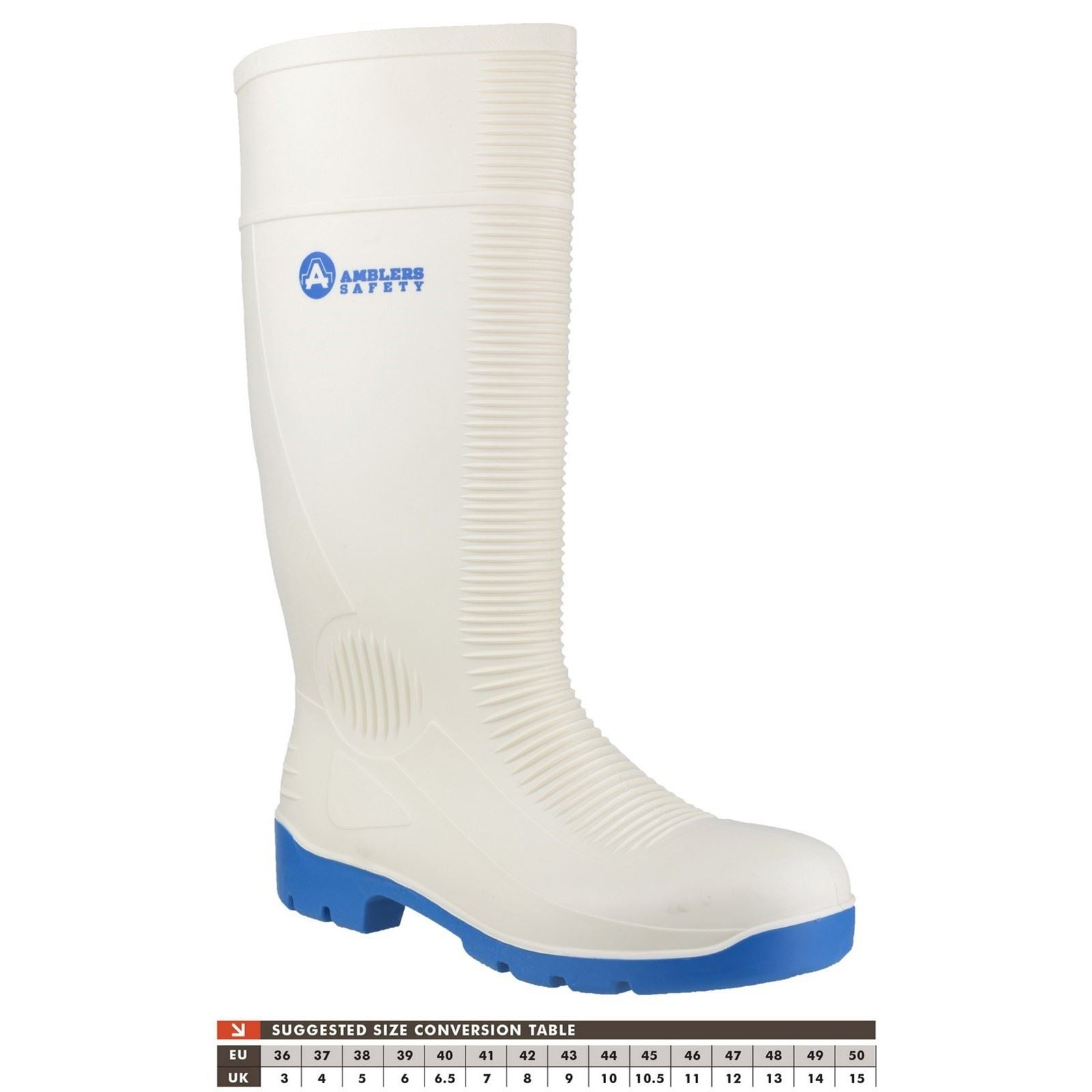 Amblers Safety Bottes Wellington Blanches En Pvc/Nitrile Fs98