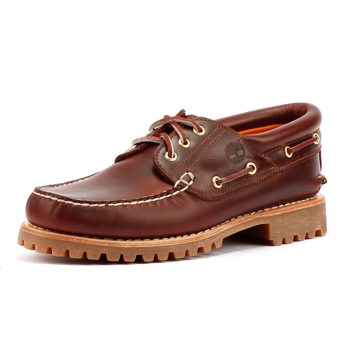 Timberland Authentic 3 Eye Classic Lug Chaussures Rouges À Lacets Pour Hommes En Cuir