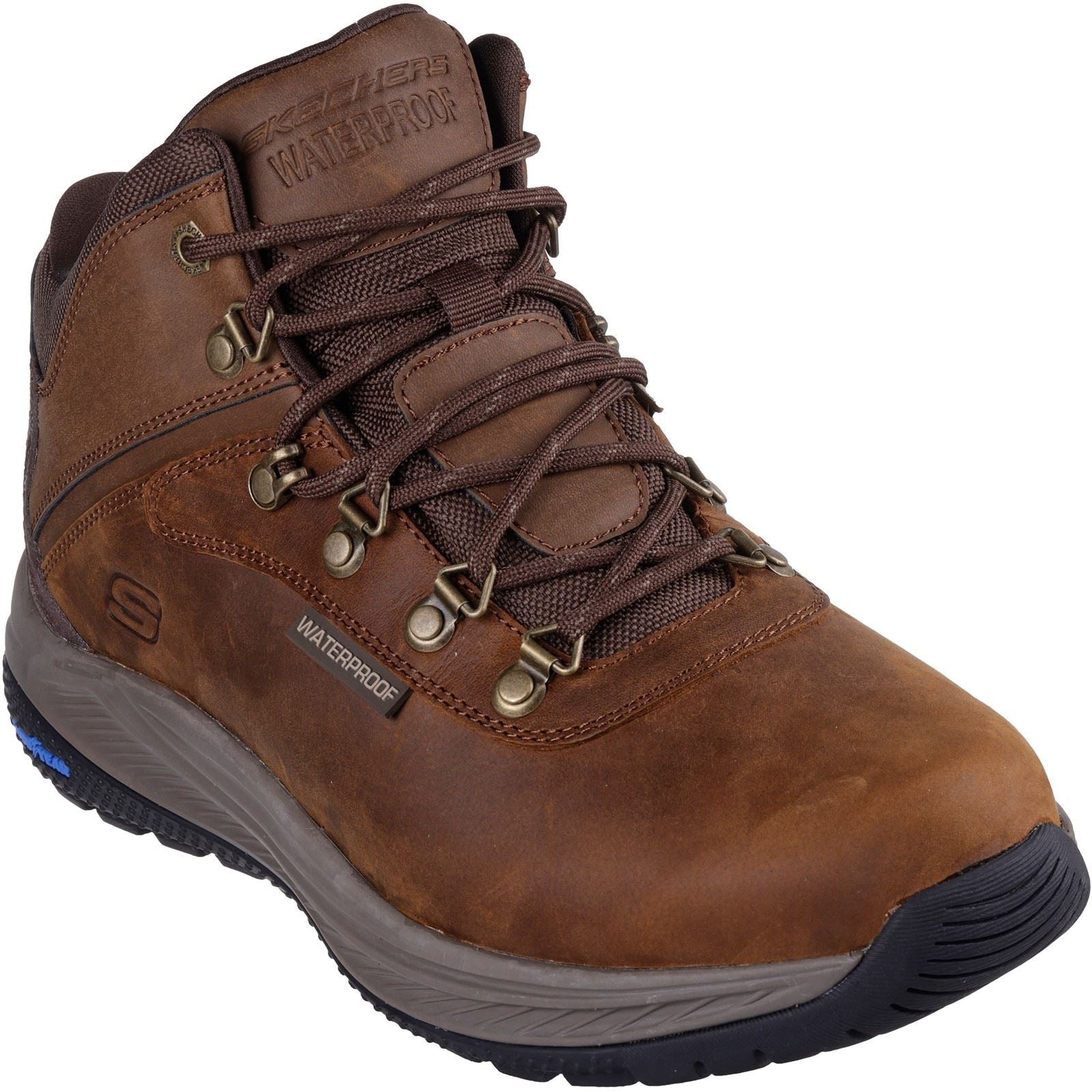 Skechers Meroe Pikeman Bottes De Cheville Pour Homme En Cuir Marron