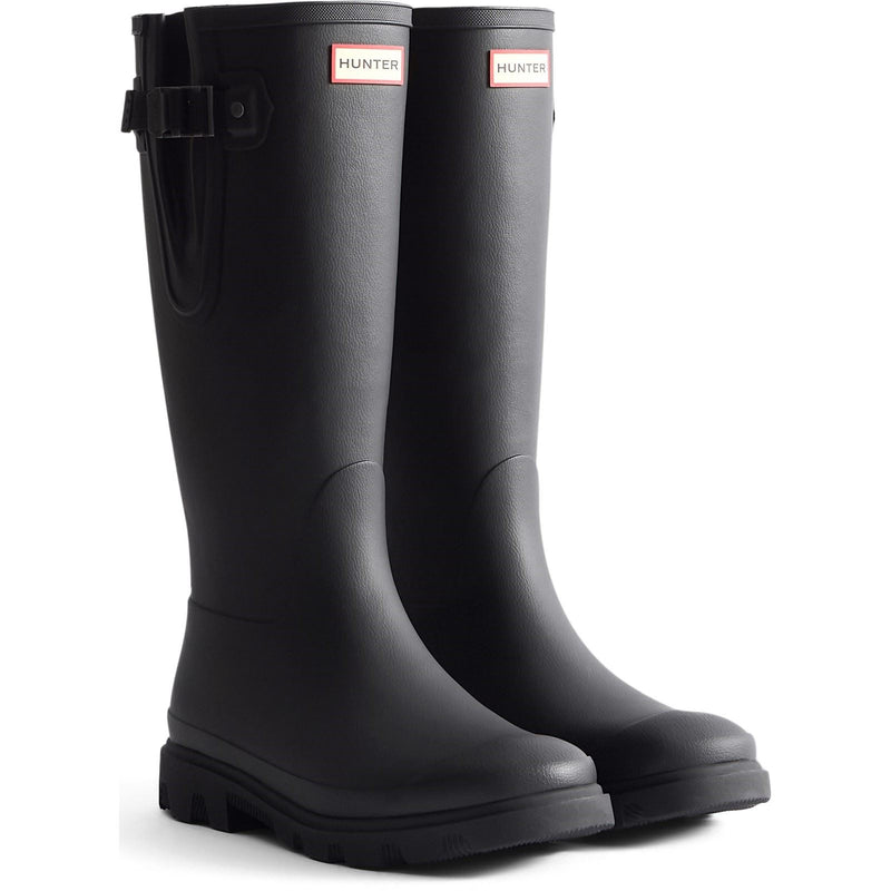 Hunter Downpour Adjustable Bottes En Caoutchouc Noires Pour Femmes