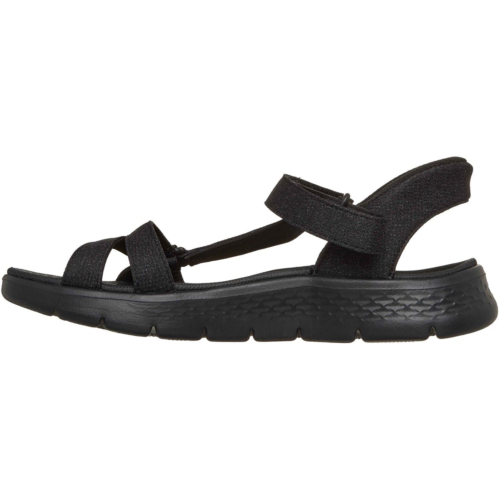 Skechers GO WALK Flex Illuminate Sandales Noires En Textile Pour Femmes