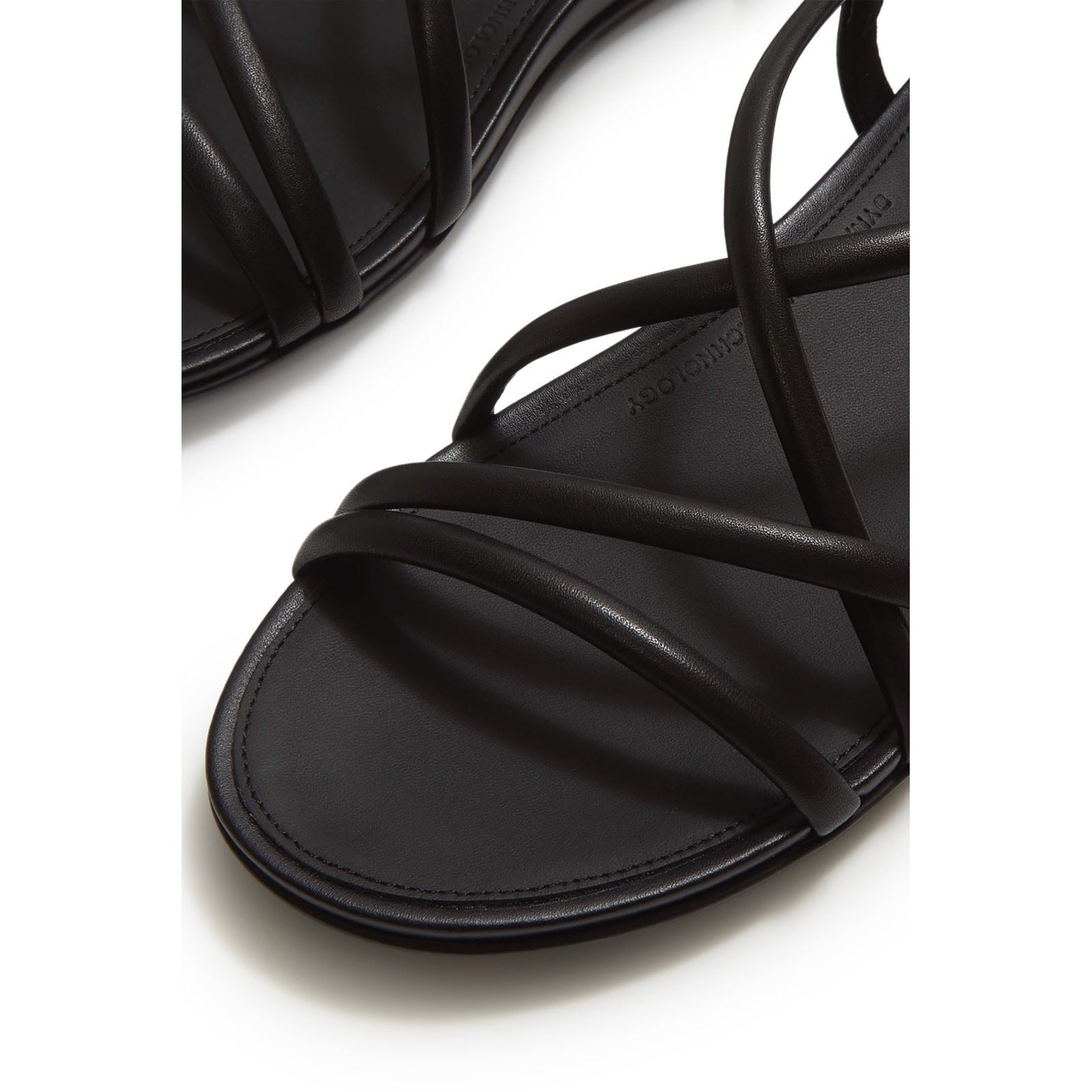 Fitflop Gracie Crystal Sandales En Cuir Tout Noir Pour Femmes
