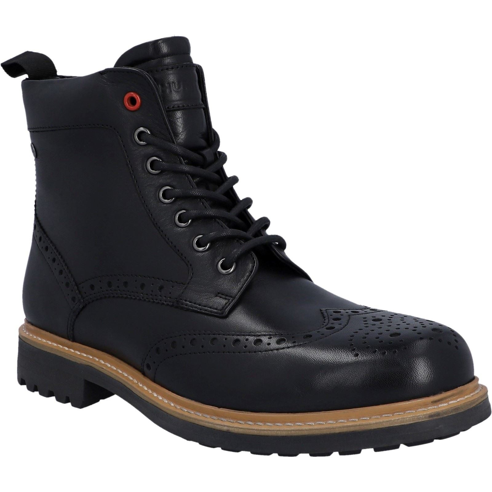 Hunter Cawdor Chaussures Richelieu Pour Hommes En Cuir Noir