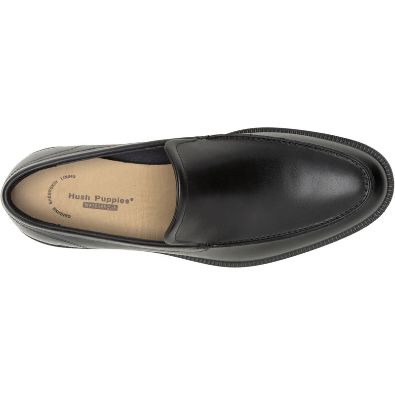 Hush Puppies Banker Chaussures En Cuir Noir À Lacets Pour Hommes