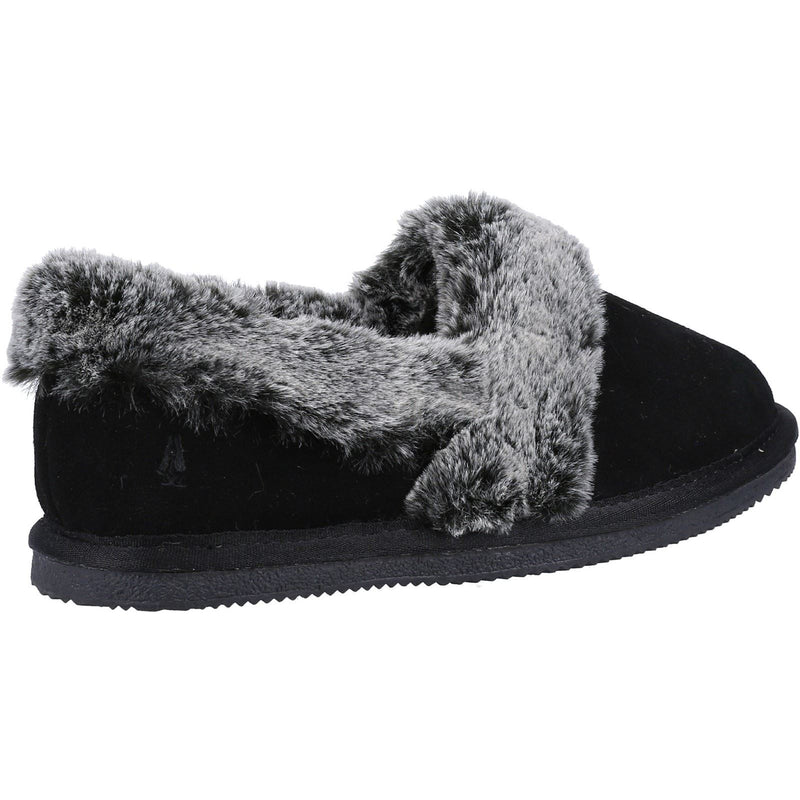 Hush Puppies Ariel Chaussons Noirs En Daim Pour Femme
