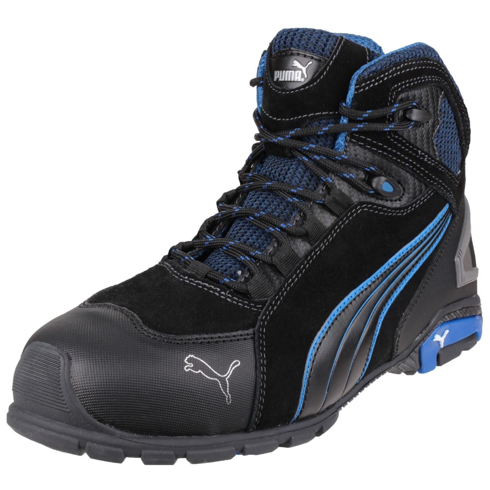 Puma Safety Bottes De Sécurité En Cuir Noir Rio Mid