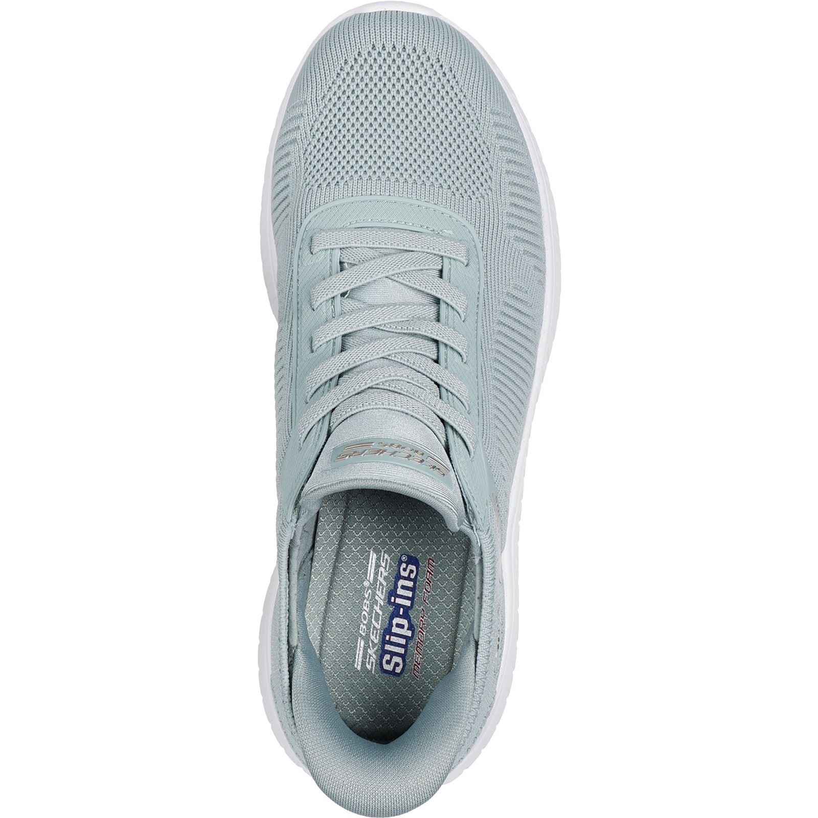 Skechers BOBS Sport Squad Chaos Chaussures De Sport Pour Femmes En Toile De Couleur Sauge