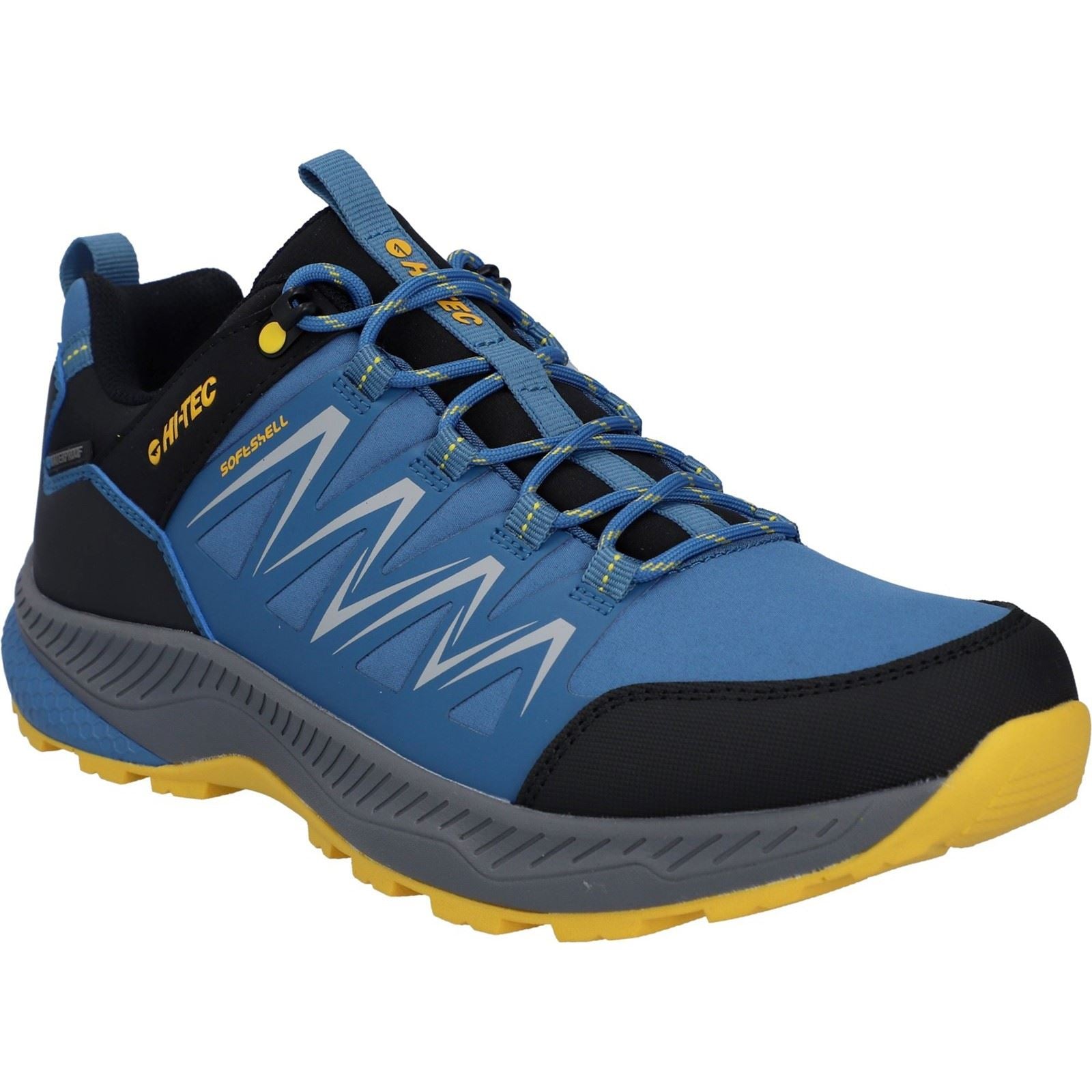 Hi-Tec Stealth Low Bottes De Randonnée Pour Hommes En Polyester Bleu/noir/jaune