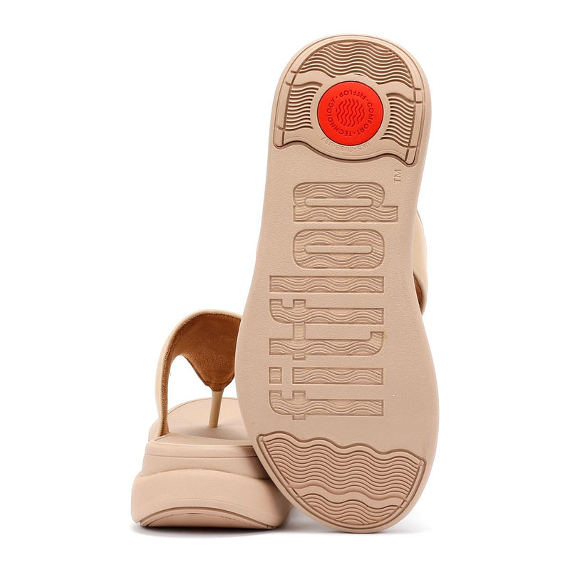 FitFlop F-Mode Go Adjustable Flatform Sandales Beige Pour Femmes