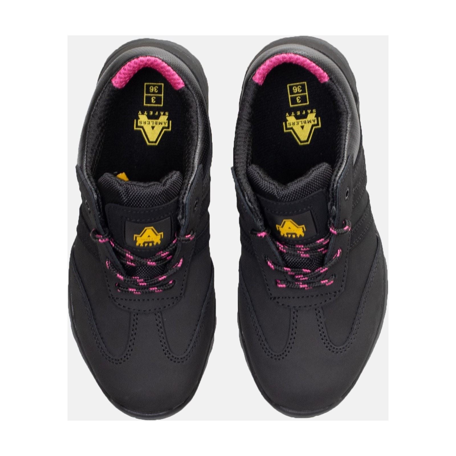 Amblers Safety Chaussures De Sécurité Noires En Cuir Pour Femmes Sophie Fs706