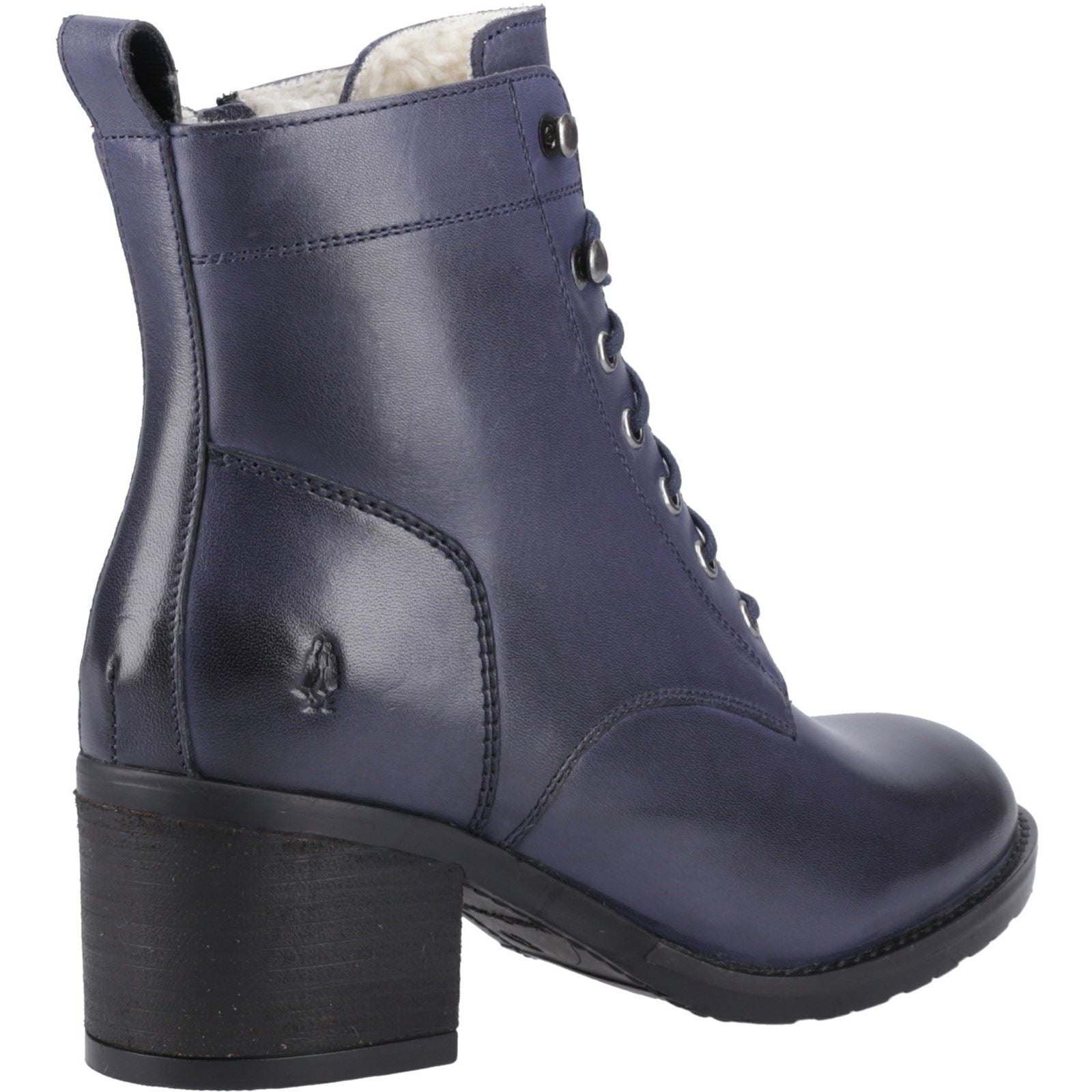 Hush Puppies Harriet Bottes À Talons En Cuir Pour Femme Couleur Marine