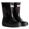 Hunter Kids First Gloss Bottes En Caoutchouc Noires Wellington