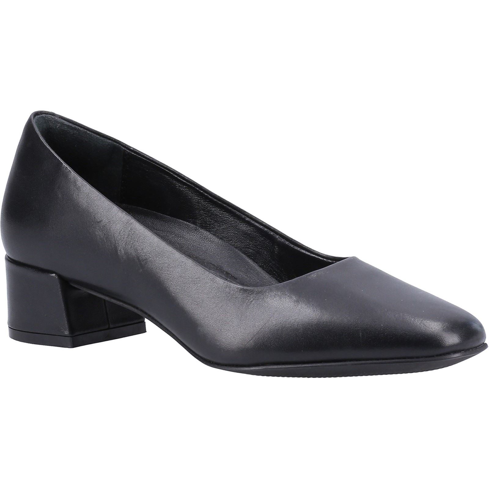 Hush Puppies Alina Court Shoe Talons Hauts Noirs Pour Femmes En Cuir