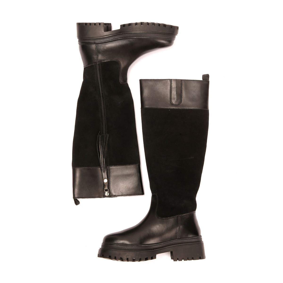 Osprey London The Bramble Tall Bottes Noires En Cuir Pour Femmes