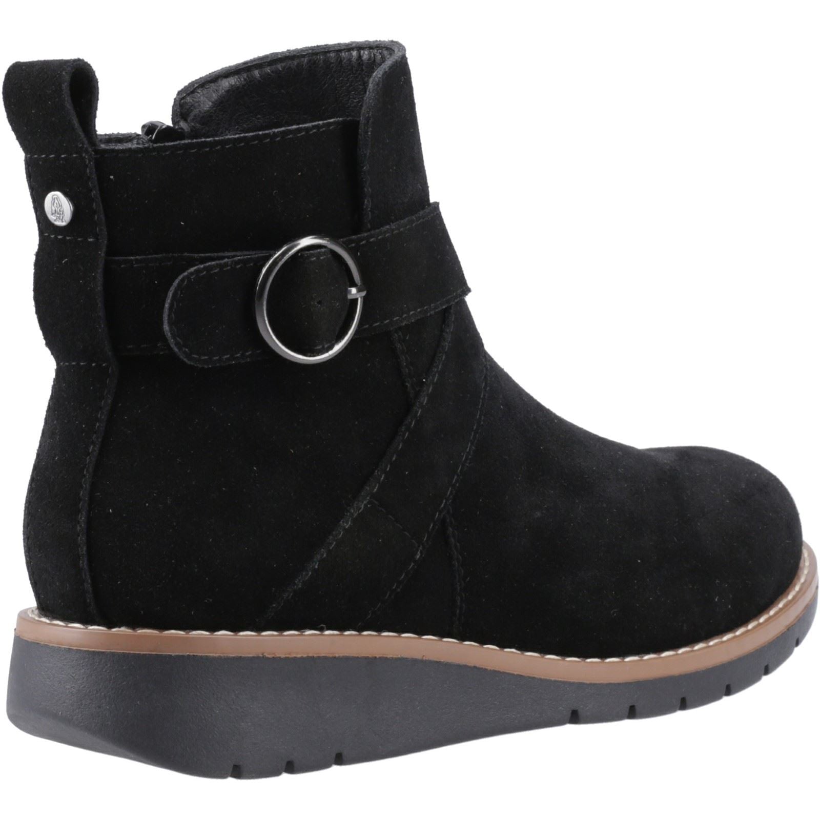 Hush Puppies Lyra Bottines D'hiver Pour Femmes En Suède Noir