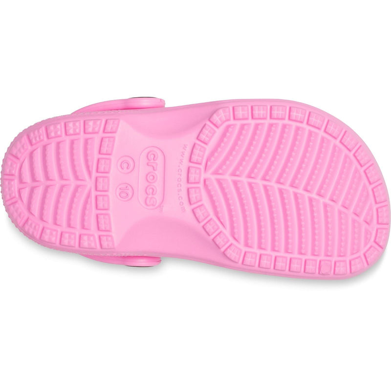 Crocs Toddler Classic Chaussures Plates Roses En Taffetas Thermoplastique