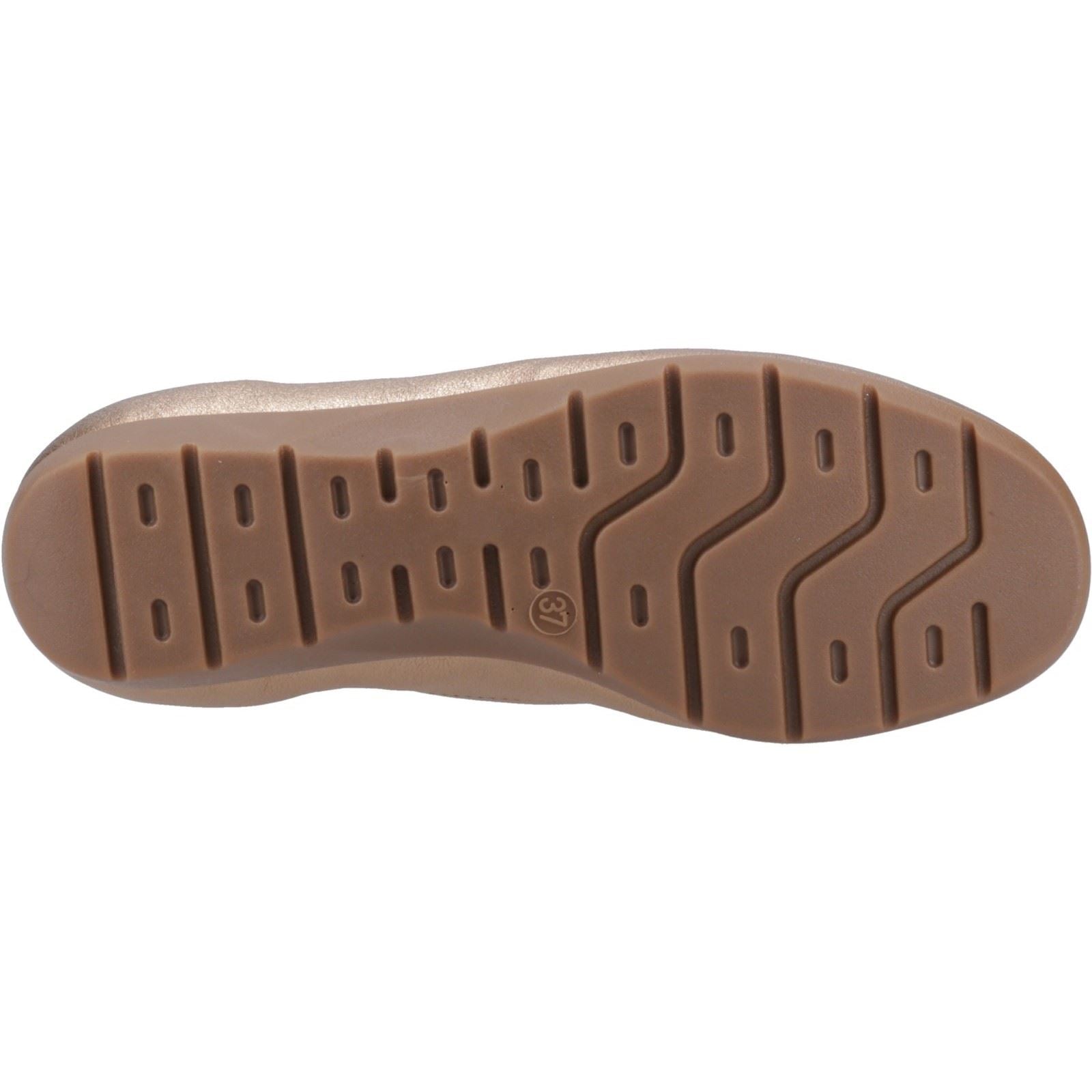 Hush Puppies Skylar Femmes Plates En Cuir Doré
