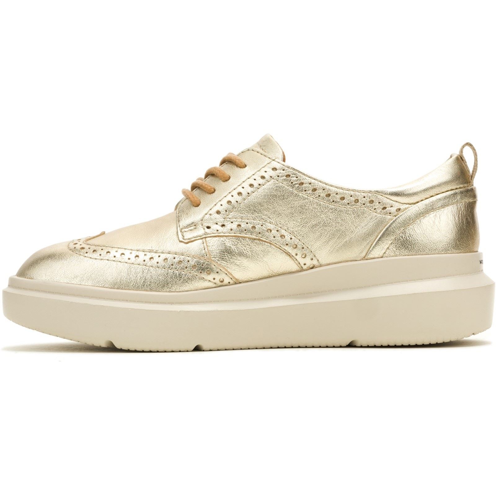 Hush Puppies Joy Chaussures Richelieu Pour Femmes En Cuir Champagne