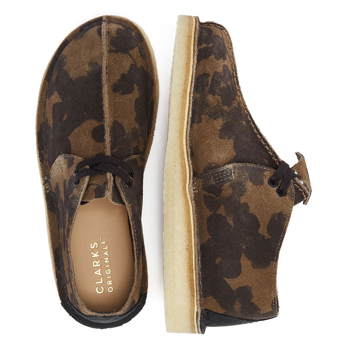 Clarks Originals Desert Trek Floral Noir/Kaki Pour Femmes