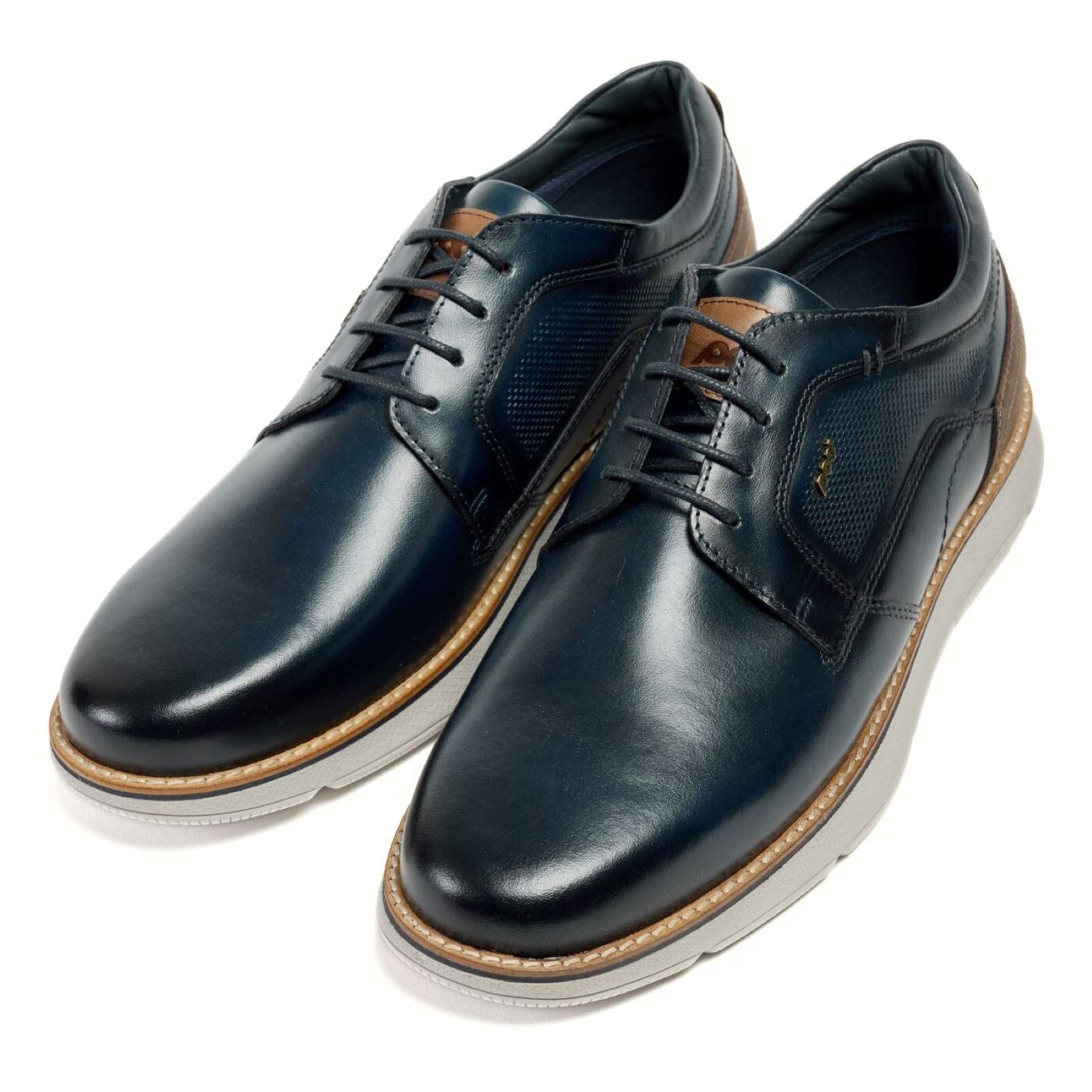 Pod Finch Chaussures En Cuir Pour Homme À Lacets Bleu Marine