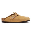 Birkenstock Sabots En Daim À Crème Latte Boston