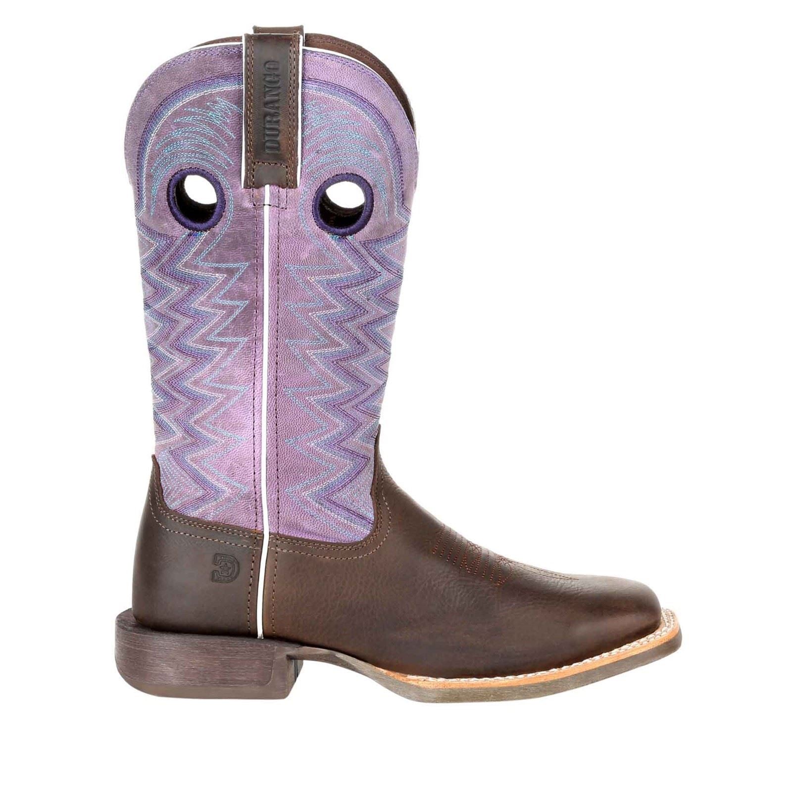 Durango Lady Rebel Pro Bottes En Cuir Pour Femme Couleur Terre Sombre/Améthyste
