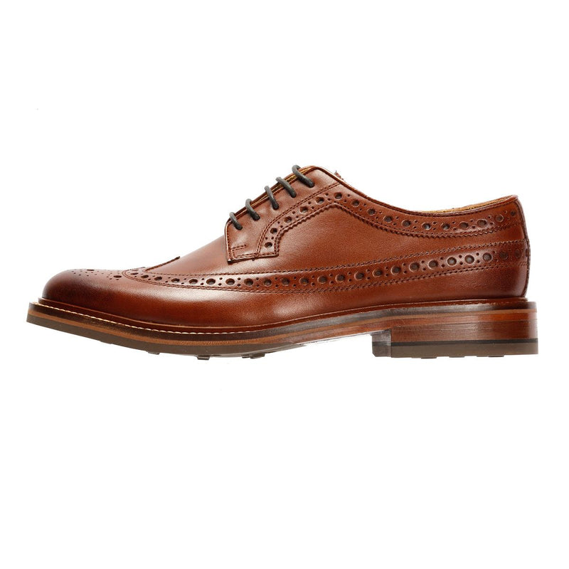Chapman & Moore Longwing Brogue Country Chaussures En Cuir Pour Hommes Brunes À Lacets
