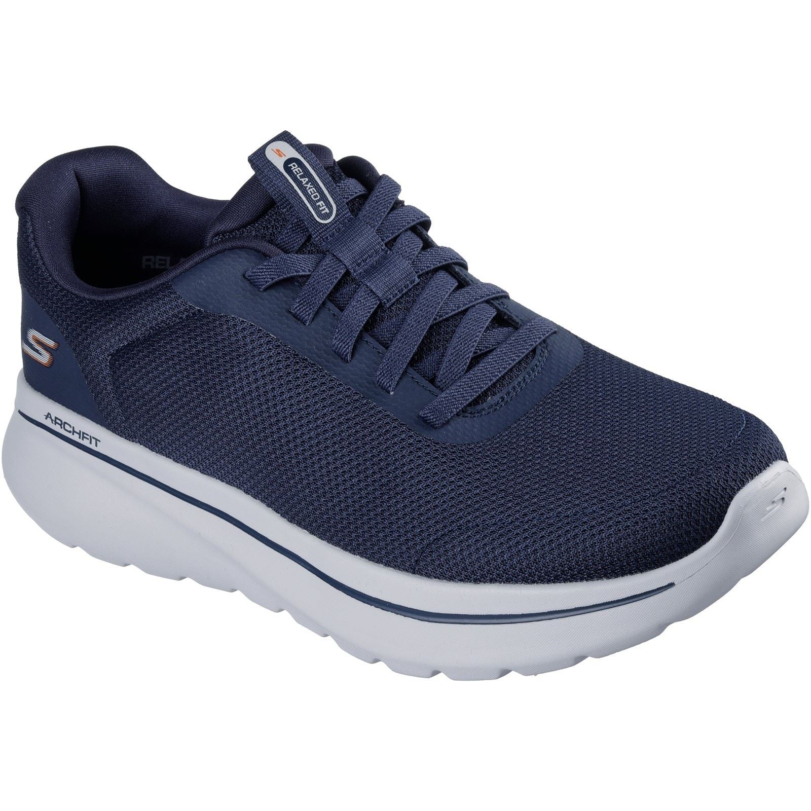 Skechers Go Walk Arch Fit N-Joy Cullman Chaussures De Sport Pour Hommes En Toile Bleu Marine