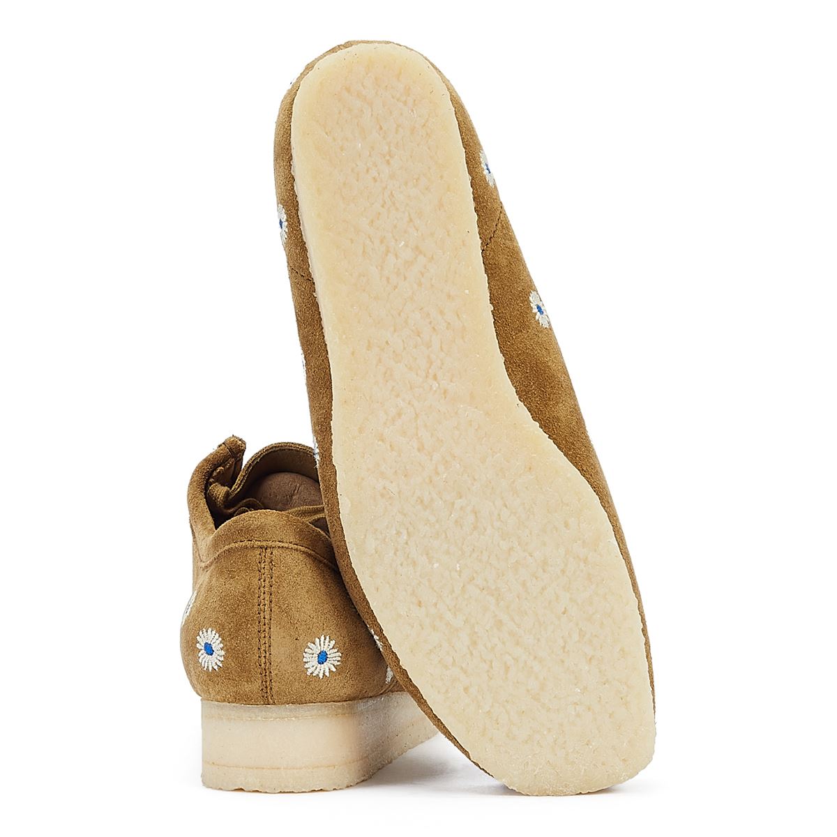 Clarks Originals Wallabee Embroidery Chaussures À Lacets En Daim Olive Foncé Pour Hommes