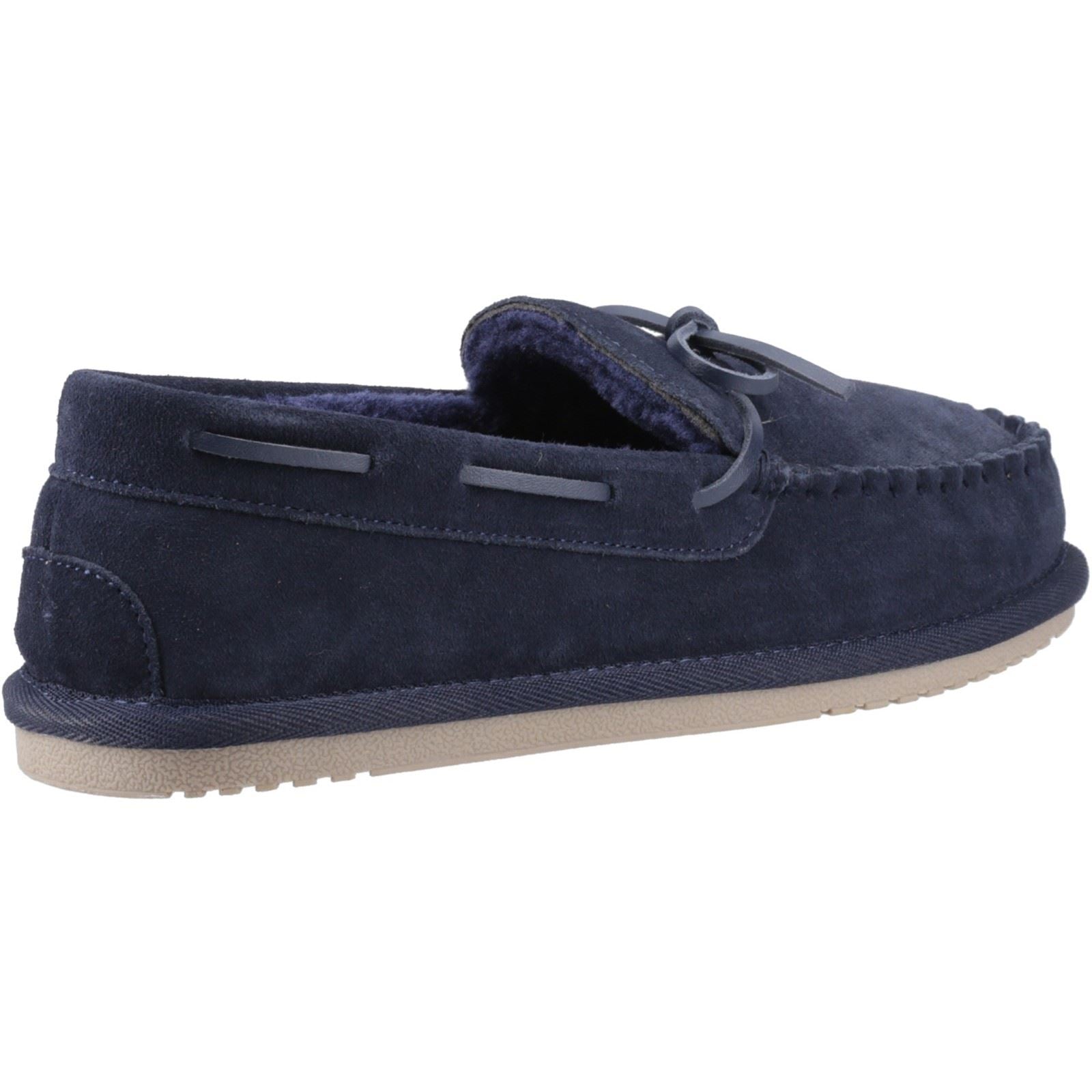 Hush Puppies Abraham Chaussons Homme En Daim Bleu Marine