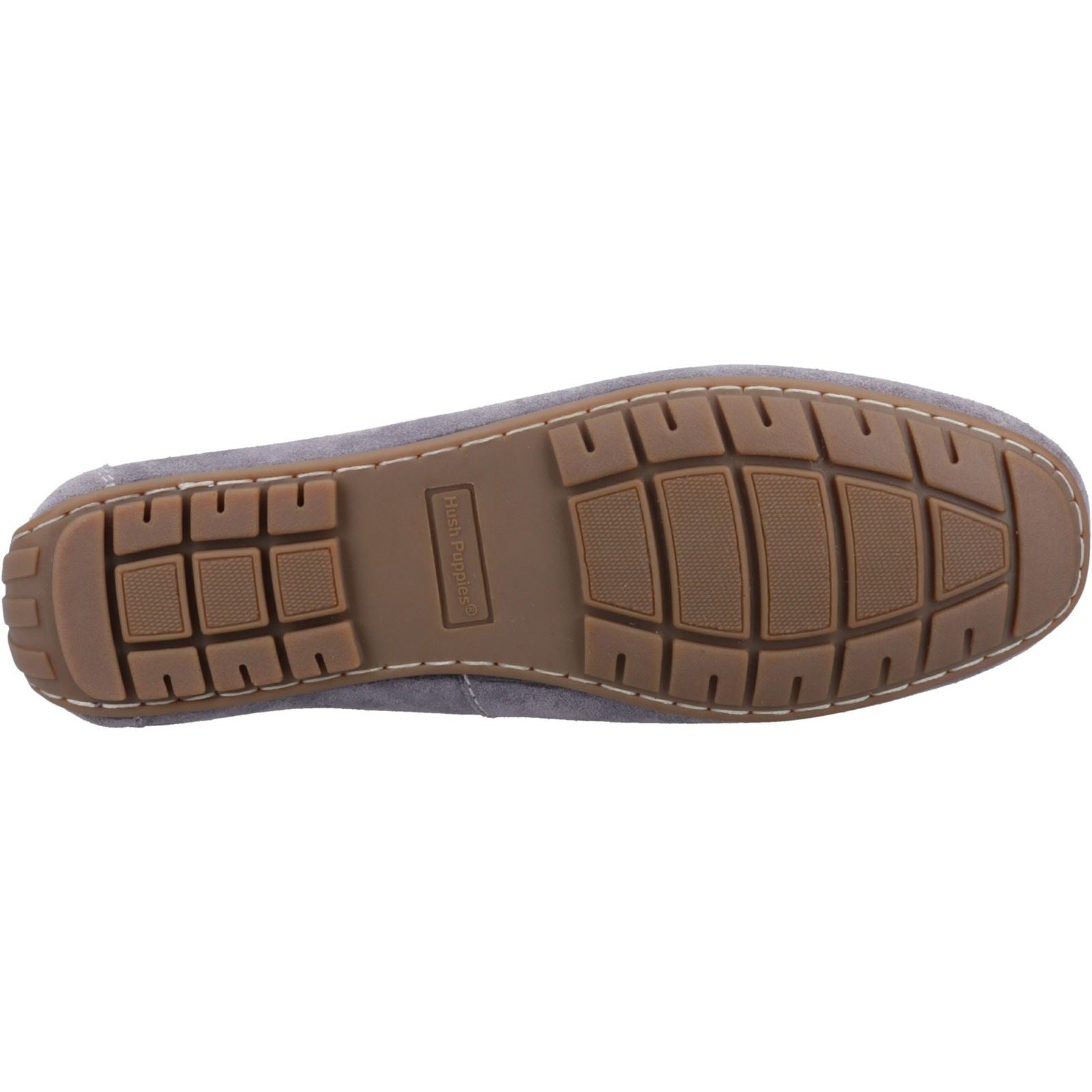 Hush Puppies Reuben Chaussures Bateau Grises En Daim Pour Hommes