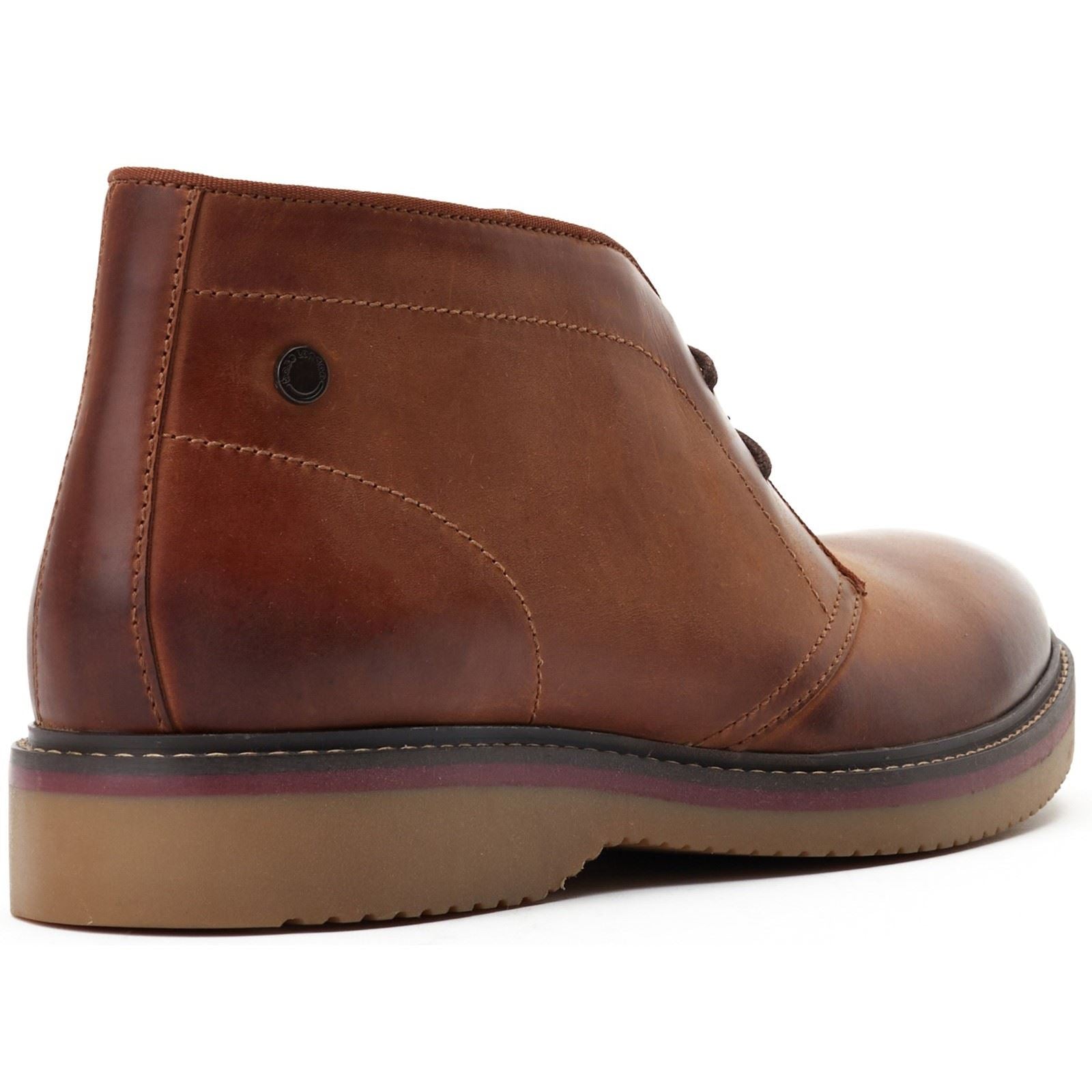Base London Brody Bottes En Cuir Pour Hommes En Brun Brûlé