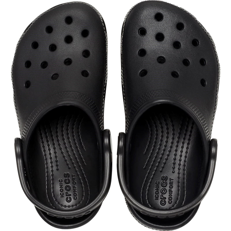 Crocs Kids' Classic Mocassins Noirs En Thermoplastique