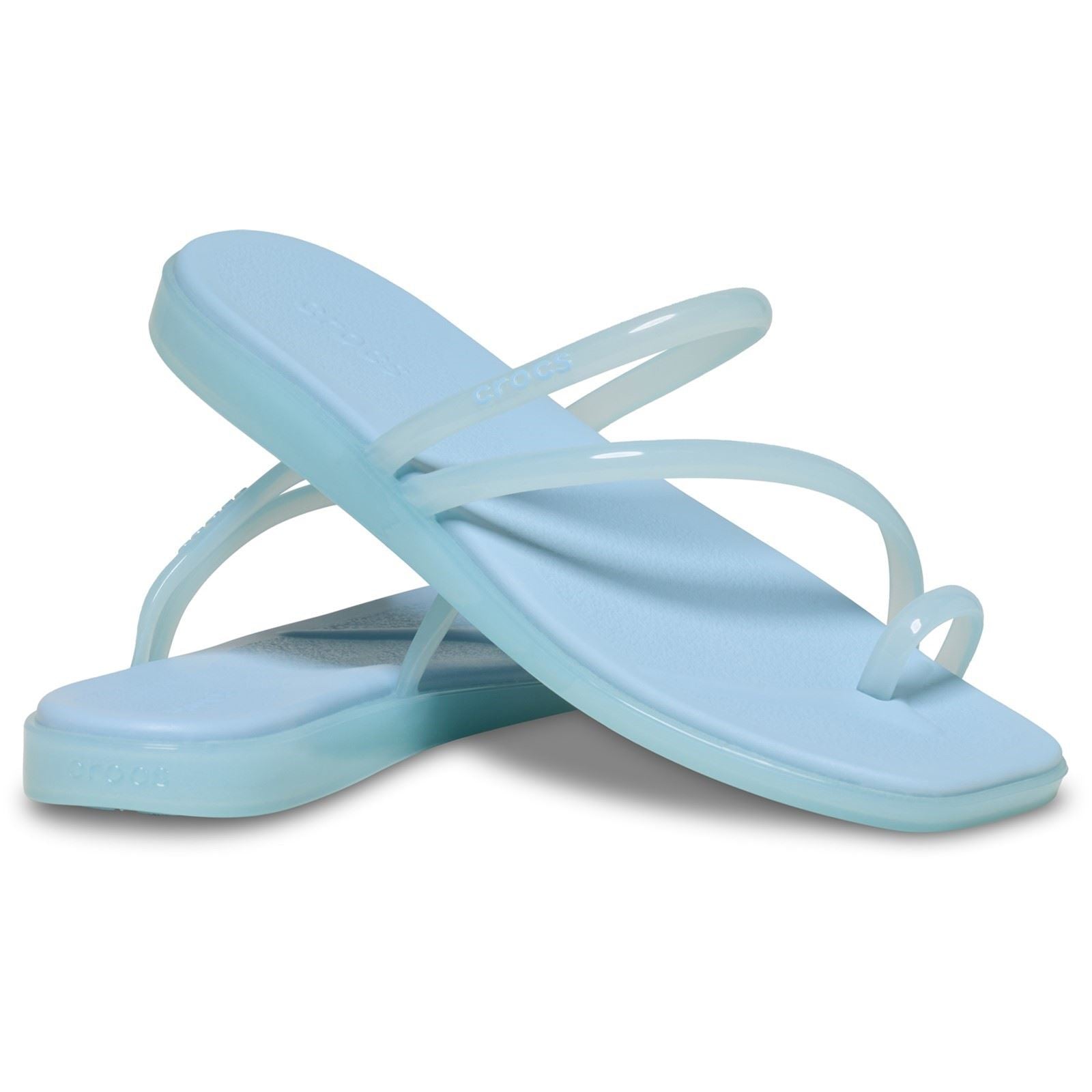 Crocs Miami Jely Toe Loop Sandales Sky Blue Pour Femmes En Eva
