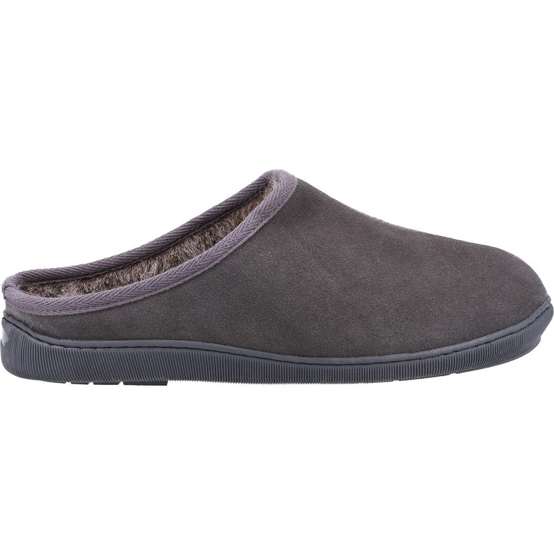 Hush Puppies Ashton Chaussons Homme Gris En Daim