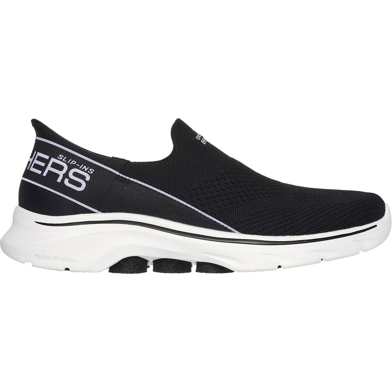 Skechers GO WALK 7 Mia Sneakers Noires/Blanches Pour Femmes En Textile