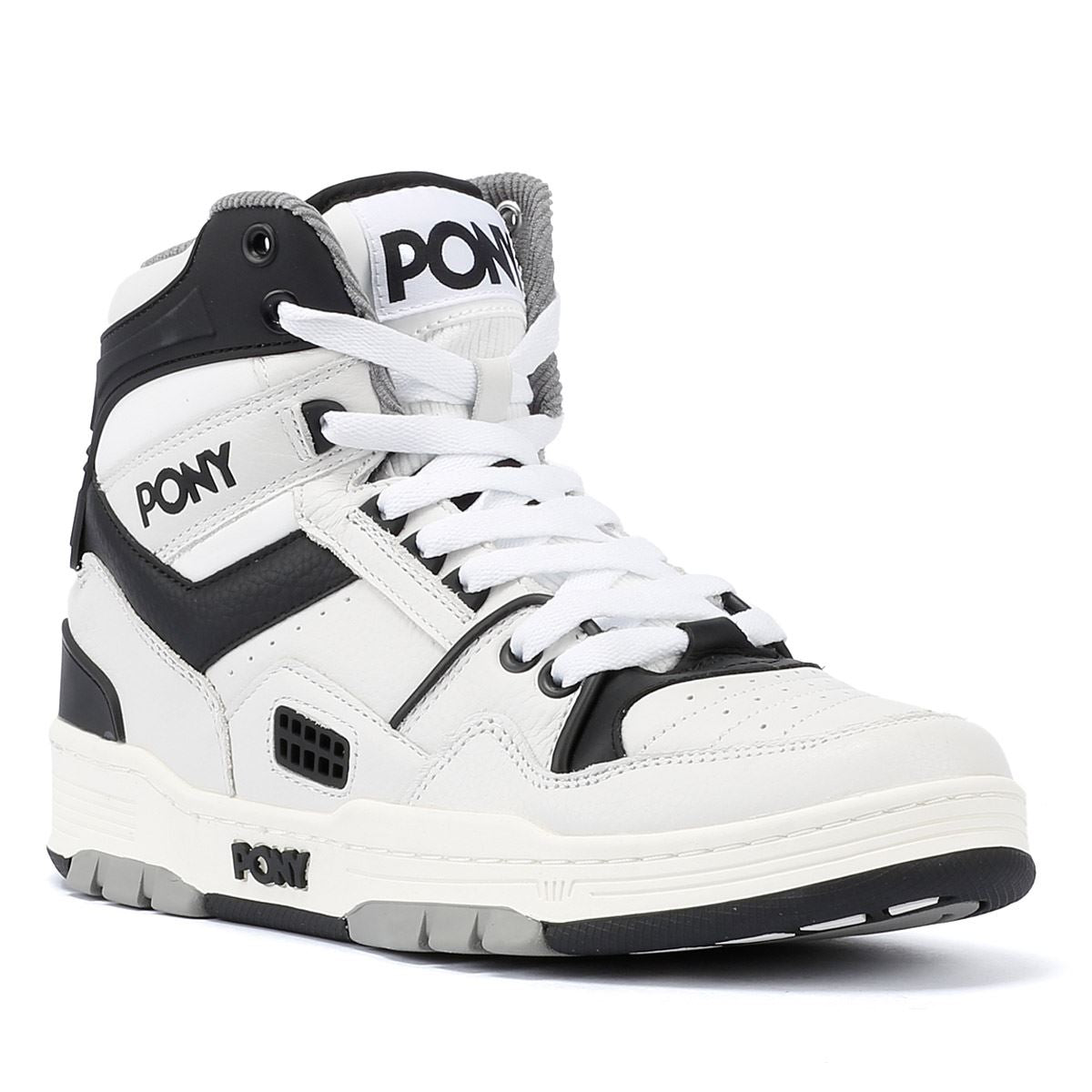 Pony M_100 Des Baskets En Cuir Blanches/Noires